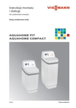 Instrukcja montażu i obsługi Aquahome Fit i Compact