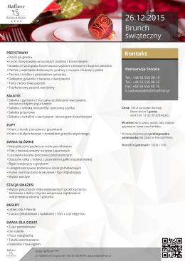 Świąteczny Brunch w II Dzień Świąt