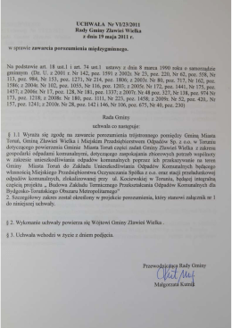 uchwała nr 23 w sprawie zawarcia porozumienia miedzygminnego