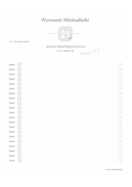 Wyzwanie Minimalistki