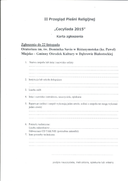 II Przegląd Pieśni Religijnej „Cecyliada 2015" - Miejsko