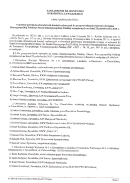 ZARZĄDZENIE NR lBO/XXV/ZOIS BURMISTRZA ZAWADZKIEGO