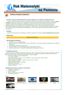 Konkurs origami modułowego dla uczniów połączony z wystawą