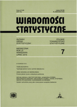Wiadomości Statystyczne Nr 7 - Lipiec 2015 r.