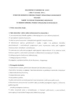 Pełna treść ogłoszenia