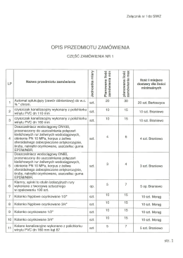 Zał. nr 1 do SIWZ - opis przedmiotu zamówienia