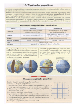 1.5. Wsp&oacute;łrzędne geograficzne
