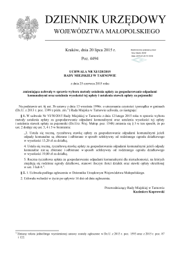 Uchwała Nr XI/128/2015 z dnia 25 czerwca 2015 r.
