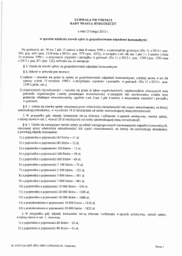 Uchwała nr VIII/54/15 w sprawie ustalenia stawek opłat za