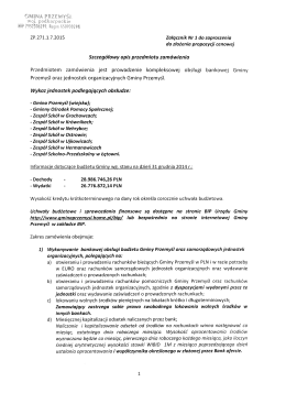 Szczeg&oacute;łowy opis przedmiotu zam&oacute;wienia