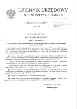 DZIENNIK URZĘDOWY ` - Urząd Miasta Krasnystaw
