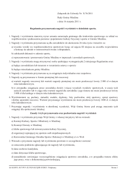 Regulamin przyznawania nagr&oacute;d