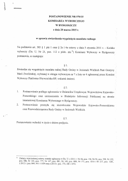 Postanowienie Komisarza - plik do pobrania
