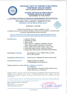 Certificate PZH