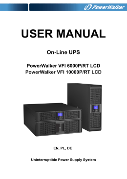 user manual - PowerWalker
