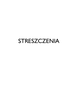STRESZCZENIA - Sylwia Nowak