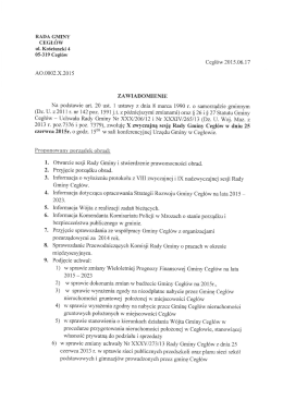 X Sesja zwyczajna Rady Gminy Cegłów