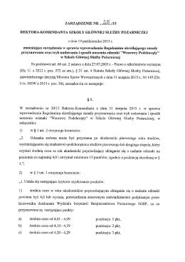 ZARZĄDZENIE NR ...22.52../15 REKTORA