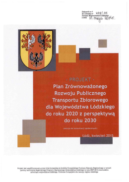 Planu Zr&oacute;wnoważonego Rozwoju Publicznego Transportu