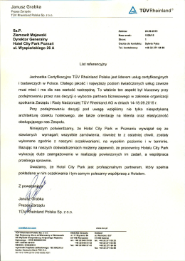 TUV Rheinland Polska wrzesień 2015