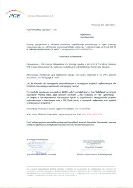 Modyfikacja treści SIWZ / Zmiana terminu składania Ofert