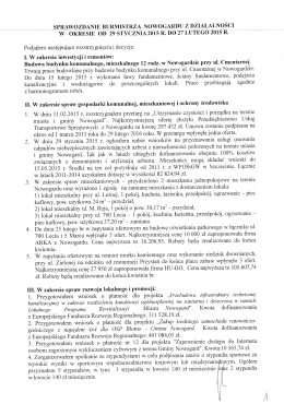 Sprawozdanie Burmistrza Nowogardu z działalności w okresie od