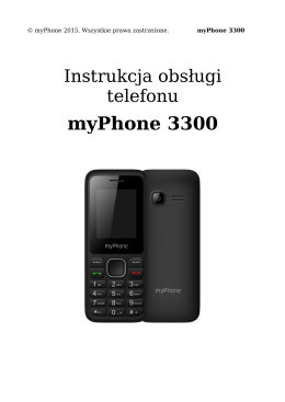 myPhone 3300 - instrukcja obsługi