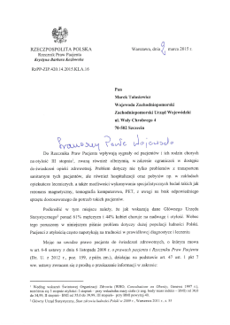 do Wojewody Zachodniopomorskiego - PDF 655 KB