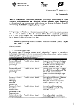 Zmiana treści SIWZ - Sąd Apelacyjny we Wrocławiu