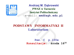 Laboratorium 1 - PWSZ w Tarnowie