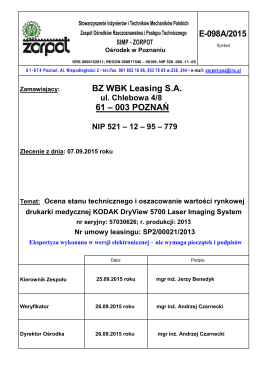 drukarki medycznej KODAK DryView 5700 Laser Imaging System