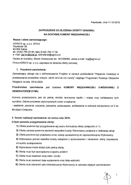 Pawłówek, dnia 11-12-2015 ZAPROSZENIE DO ZŁOŻENIA