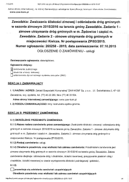 Zawadzkie: Zwalczanie śliskości zimowej i odśnieżanie dr&oacute;g