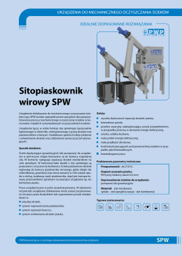 Sitopiaskownik wirowy SPW