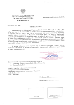 Obwieszczenie 28.10.215 r.
