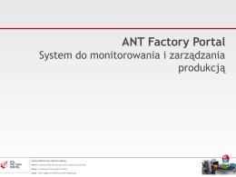 ANT Factory Portal