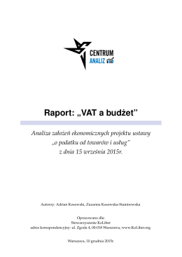 VAT a budżet - Stowarzyszenie KoLiber