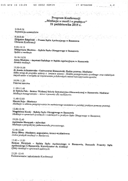 .I Program Konferencji