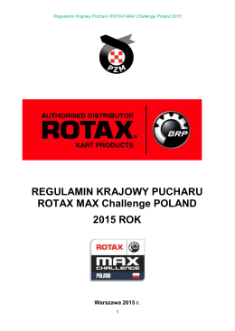 Regulamin Pucharu ROTAX MAX 2015