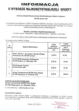 o WYBORZE NAJKQRZYSTNIEJSZEJ OFERTY
