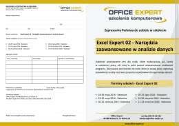 Excel Expert 02 - Narzędzia zaawansowane w analizie danych
