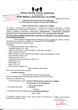 Treść zapytania 3 - Gmminy Ośrodek Pomocy Społecznej w Miękini