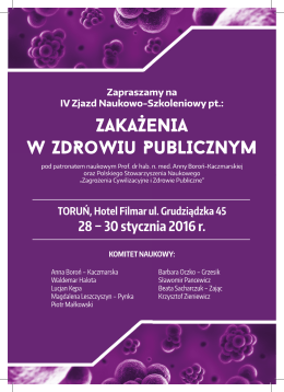 zAKAżENIA w zDRoqu PuBLIczNYM