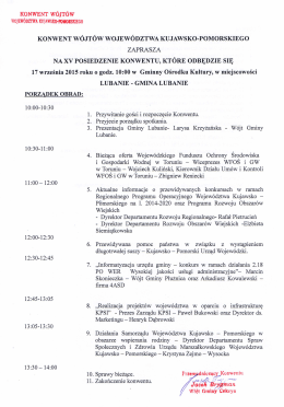 Zaproszenie na XV Konwnet W&oacute;jt&oacute;w