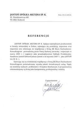 zobacz referencje - JMJ Biuro Rachunkowe