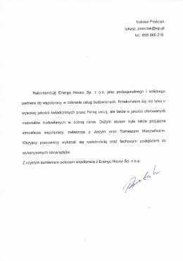 Łukasz Prościak |ukasz&eacute;prosciak@wp.p| tel.: 698