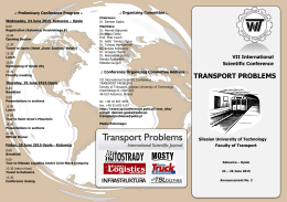 Transport Problems Conference