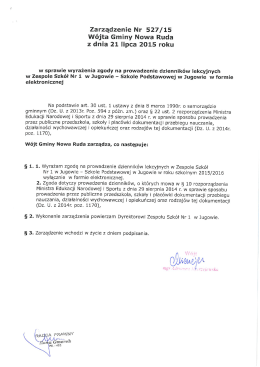 Zarządzenie Nr 527/15 - bip