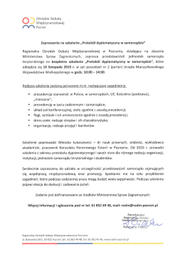 Zaproszenie na szkolenie.