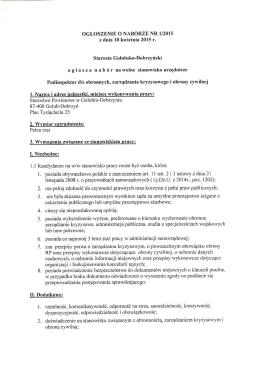 Pobierz treść ogłoszenia  - Biuletyn Informacj Publicznej